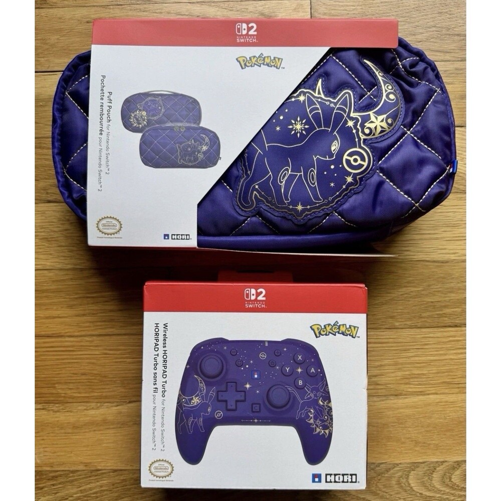 HORI Wireless HORIPAD Turbo Controller &  Case. (Umbreon & Espeon) **Brand New**